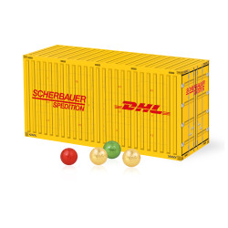 3D Adventskalender "Container" mit Fairtrade® Schokolade 3D Adventskalender "Container" mit Fairtrade® Schokolade