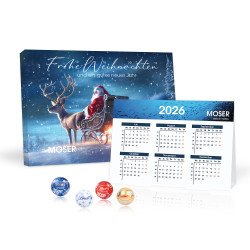 "2 in 1" Marken-Adventskalender, Lindt Lindor Minis mit Jahresplaner