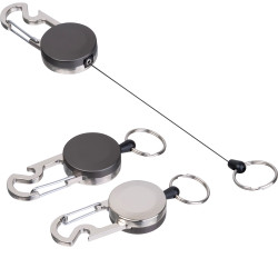 Ausziehbarer Schlüsselanhänger mit Karabiner aus Metall PEGGY