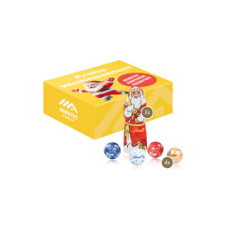 Santa Werbebox mit Lindt Minis und Nikolaus Santa Werbebox mit Lindt Minis und Nikolaus