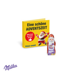 Werbe-Klappkarte, Milka Weihnachtsmann