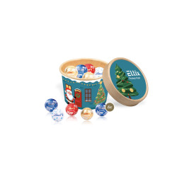 Christmas Paperbox mit Lindt Minis und Nikolaus Christmas Paperbox mit Lindt Minis und Nikolaus