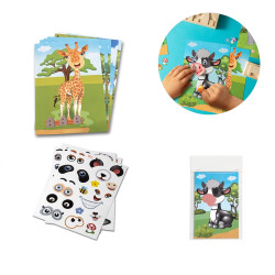 MADAGASCAR. Sticker-Set mit sechs Blättern