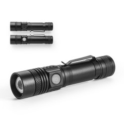 UNGAR. Wiederaufladbare 5 W-recyceltem Aluminium (100% rAL)-Taschenlampe