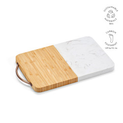"Degas Board" Schneidebrett aus Marmor und Bambus mit Griff