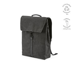 "Prague Backpack" 25L Rucksack aus recycelter Baumwolle mit Hakenverschluss für Laptops bis 17"