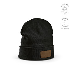 "Tupac Beanie" Mütze aus recycelter Baumwolle mit personalisierbarem Aufnäher