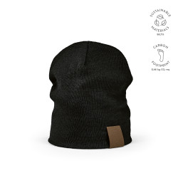 "Marley Beanie" Mütze aus rPET mit personalisierbarem Aufnäher