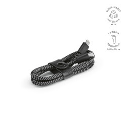 "Ramanujan Cable" Kabel aus rPET, 1 m mit USB-C auf Lightning und Schnellladefunktion