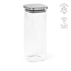 "Delacroix 2100 Canister" Behälter aus Borosilikatglas, 2130 ml mit Deckel aus recyceltem Edelstahl