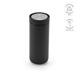 "Senegal Travel Cup" Reisebecher aus recyceltem Edelstahl, 400 ml mit 360°Push-Verschluss