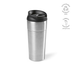 Columbia Reisebecher recycelter Edelstahl, 510ml. Doppelwandig mit Schiebedeckel