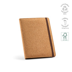 "Kafka A5 Folder" A5-Mappe aus Kork mit Notizblock mit 64 Seiten aus FSC-zertifiziertem Papier