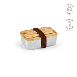 "Warhol Lunchbox" Lunchbox aus recyceltem Edelstahl, 740 ml mit integriertem Besteck