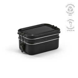 "Tintoretto Lunchbox" Lunchbox aus recyceltem Edelstahl, 1240 ml mit seitlichen Verschlussklammern