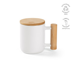 Douro Keramik Tasse mit Bambus, 380 ml. Für Sublimationsdruck geeignet Douro Keramik Tasse mit Bambus, 380 ml. Für Sublimationsdruck geeignet