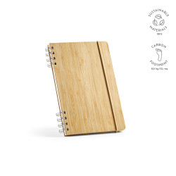 "Dante Notebook" A5 Notizbuch mit Bambuseinband mit 196 Seiten aus recyceltem Papier (70 g/m²)