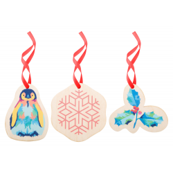 Individueller Weihnachtsbaumschmuck CreaJul Wood