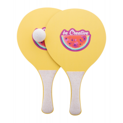 Individuelles Strandtennisset CreaShot, natur