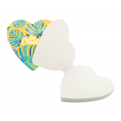 Individuelle Haftnotizen CreaStick Heart, weiß
