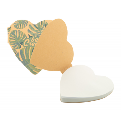 Individuelle Haftnotizen CreaStick Heart Eco, natur