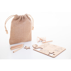 Weihnachtliches Mal- und Formzuordnungsspiel Ravya, natur