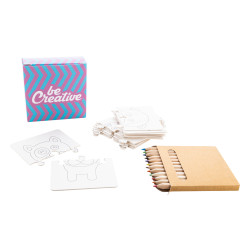 Individuelles Ausmalpuzzle Colozzy, natur/weiß