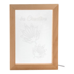 LED-Trophäe Woodiframe, transparent/natur