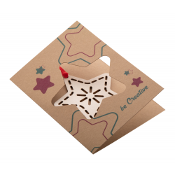 Weihnachtskarte, Stern TreeCard Eco