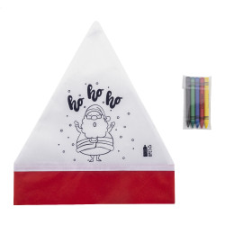 Weihnachtsmütze zum Ausmalen Julfar Hat, weiß