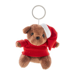Plüsch-Weihnachts-Teddybär-Schlüsselanhänger Julnalle, mehrfarbig