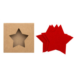 Weihnachtsuntersetzer-Set RPET Vagnes Weihnachtsuntersetzer-Set RPET Vagnes