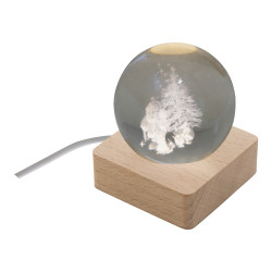 Leuchtkugel mit Weihnachtsmotiv Borealis, natur/transparent