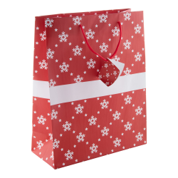 Geschenktasche Palokorpi L, weiß/rot