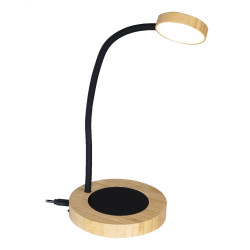 Tassenwärmer-Tischlampe SipLight, schwarz/natur