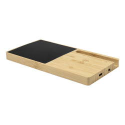 Wireless-Charger mit Tassenwärmer SipDock, schwarz/natur