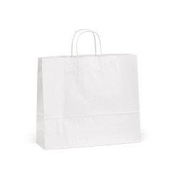 "Etna XL Kraft Bag" weiße FSC®-Kraftpapiertasche (100 g/m²)
