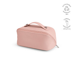 "Macao" 3,5 l Kulturtasche aus recyceltem Leder mit Zipper und Tragegriff
