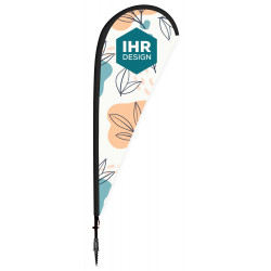 Beachflag "Tropfen" mit Bodendübel