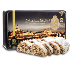 750g Dresdner Stollen® in Geschenkdose "Königliche Edition" 750g Dresdner Stollen® in Geschenkdose "Königliche Edition"