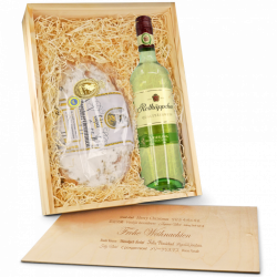 Präsentkiste "Dresdner Stollen & Riesling Weißwein"