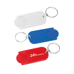 EXPRESSDRUCK Chiphalter mit 1€-Chip "Alpha" mit Schlüsselring