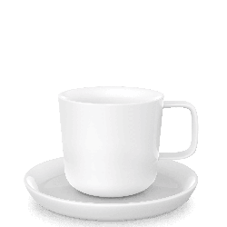 Porzellantasse mit Unterteller "Costa Verde"