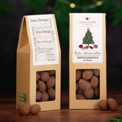 Faltschachtel Snacknüsse Weihnachten
