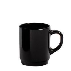 Henkelbecher black - Glastasse aus Sicherheitsglas