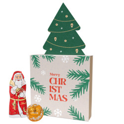 Lindt Präsent im Werbeschuber "Tannenbaum"
