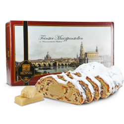 750g Edler Marzipanstollen im Geschenkkarton