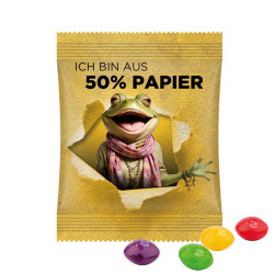 Minitüte,10 g, Folie mit ca. 50% Papieranteil, weiß, Skittles Fruits Kaubonbons