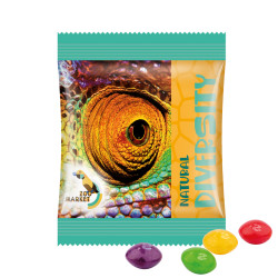 Minitüte,10 g, Folie weiß, Skittles Fruits Kaubonbons