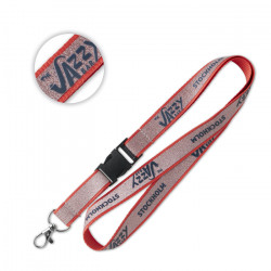 Glitzer Lanyard mit abnehmbarem Kunststoff Steckverschluss